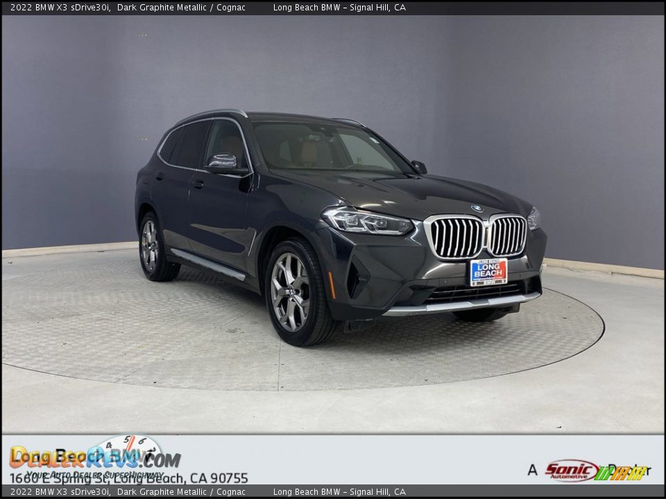 2022 BMW X3 sDrive30i Dark Graphite Metallic / Cognac Photo #1