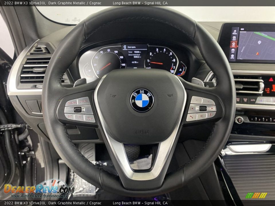 2022 BMW X3 sDrive30i Dark Graphite Metallic / Cognac Photo #17