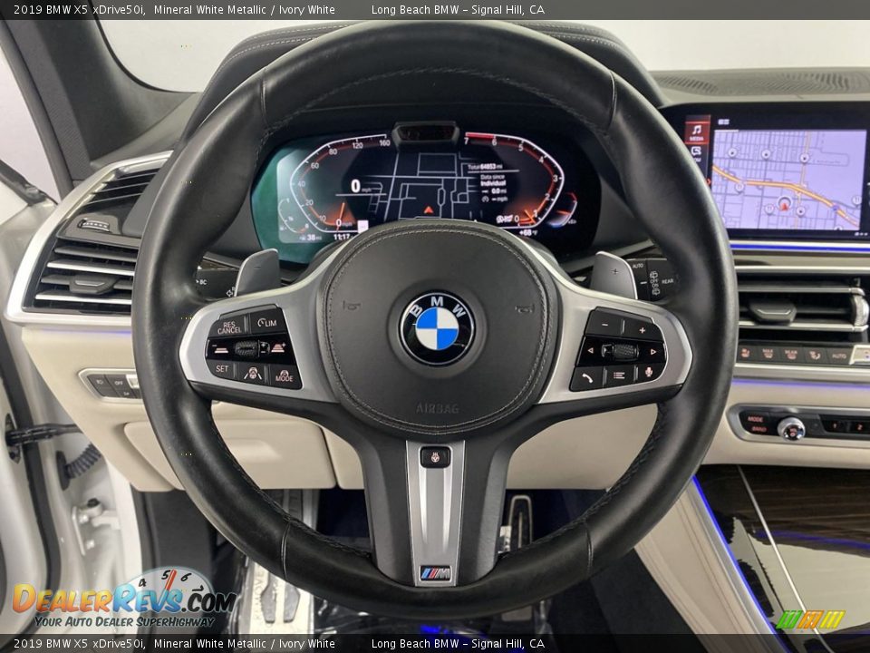 2019 BMW X5 xDrive50i Mineral White Metallic / Ivory White Photo #16