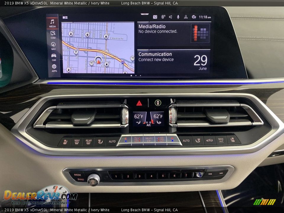 2019 BMW X5 xDrive50i Mineral White Metallic / Ivory White Photo #21