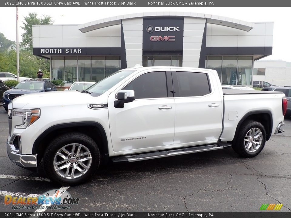 2021 GMC Sierra 1500 SLT Crew Cab 4WD White Frost Tricoat / Jet Black Photo #1