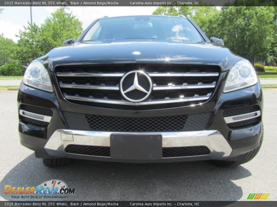 2015 Mercedes-Benz ML 350 4Matic Black / Almond Beige/Mocha Photo #4