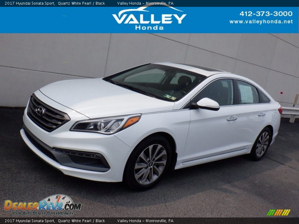 2017 Hyundai Sonata Sport Quartz White Pearl / Black Photo #1