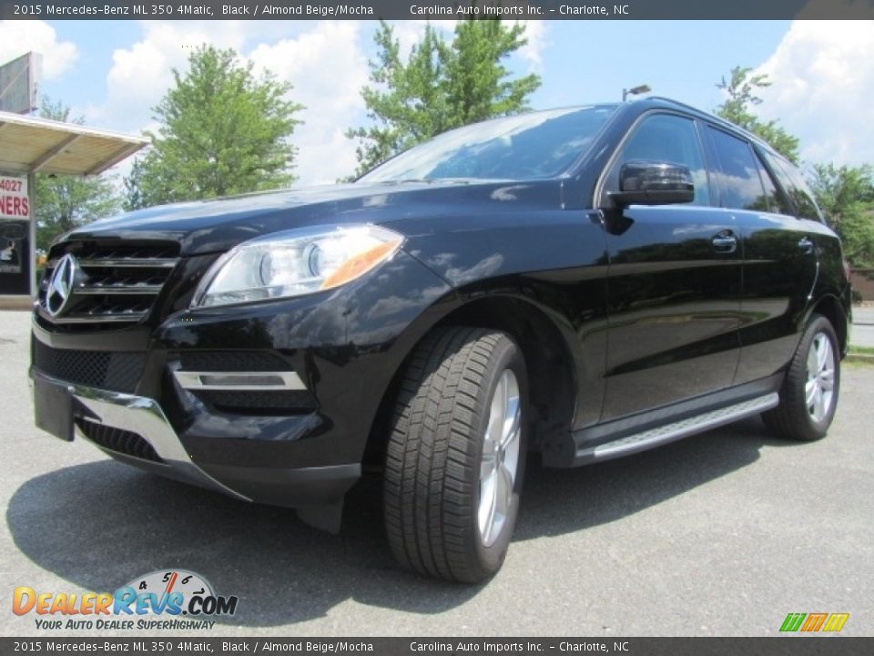 2015 Mercedes-Benz ML 350 4Matic Black / Almond Beige/Mocha Photo #6