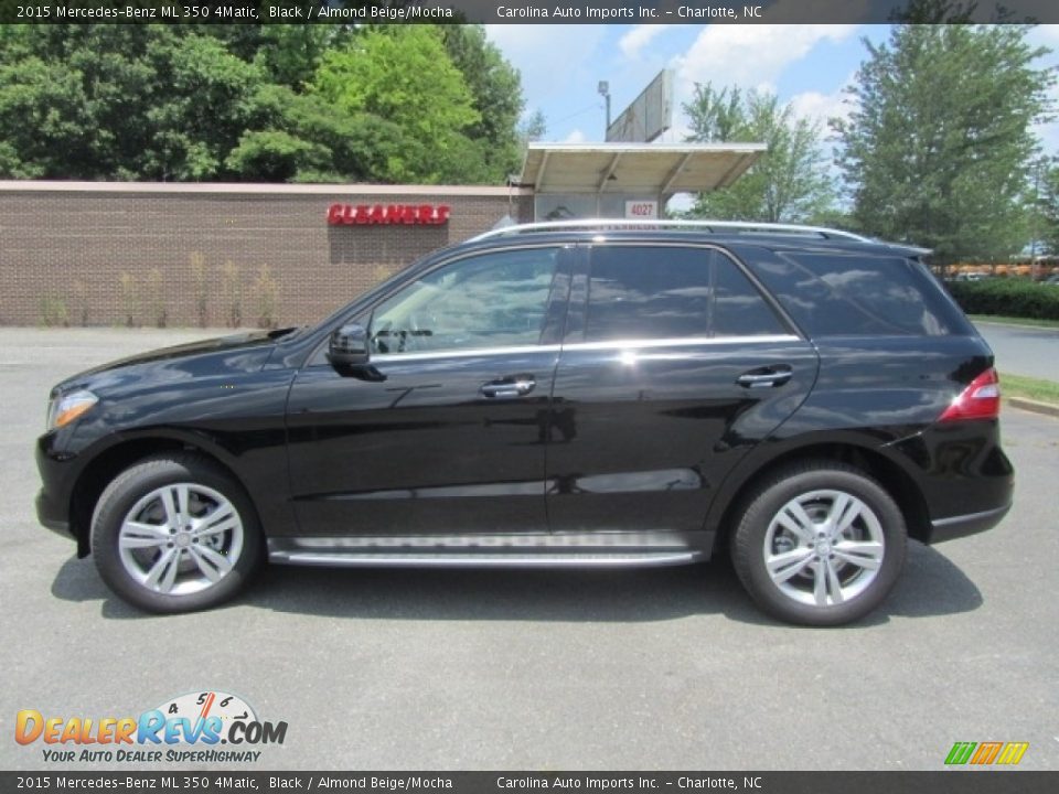 2015 Mercedes-Benz ML 350 4Matic Black / Almond Beige/Mocha Photo #7