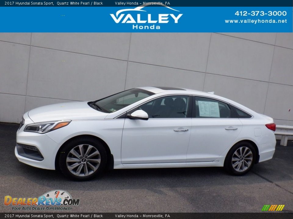 2017 Hyundai Sonata Sport Quartz White Pearl / Black Photo #2