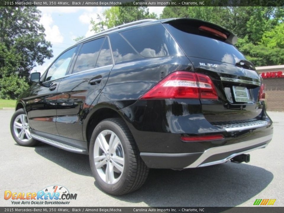 2015 Mercedes-Benz ML 350 4Matic Black / Almond Beige/Mocha Photo #8