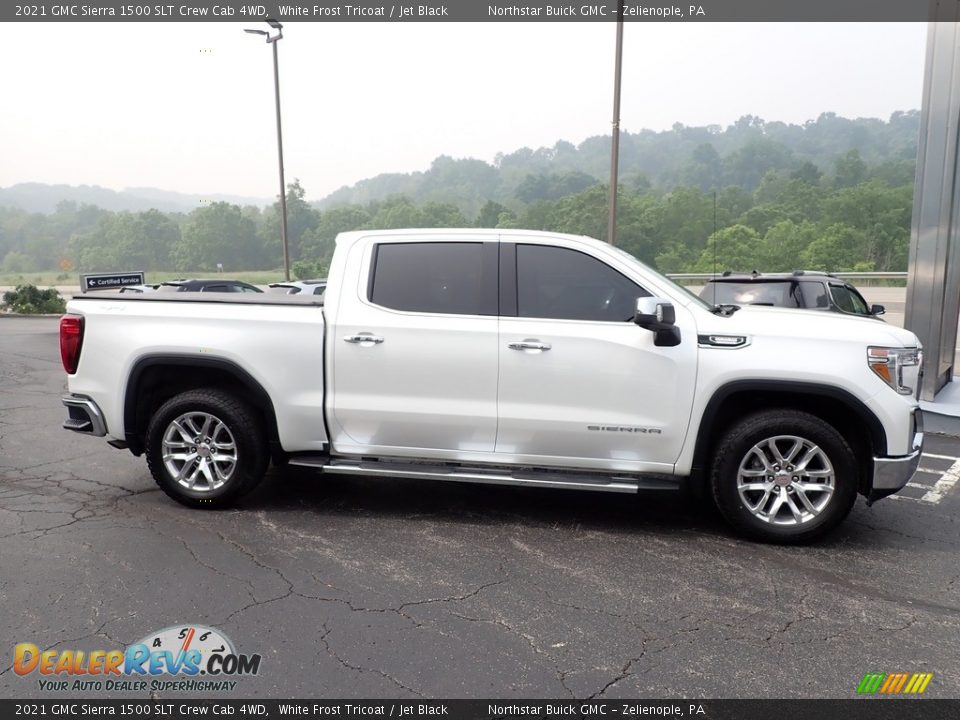 White Frost Tricoat 2021 GMC Sierra 1500 SLT Crew Cab 4WD Photo #8