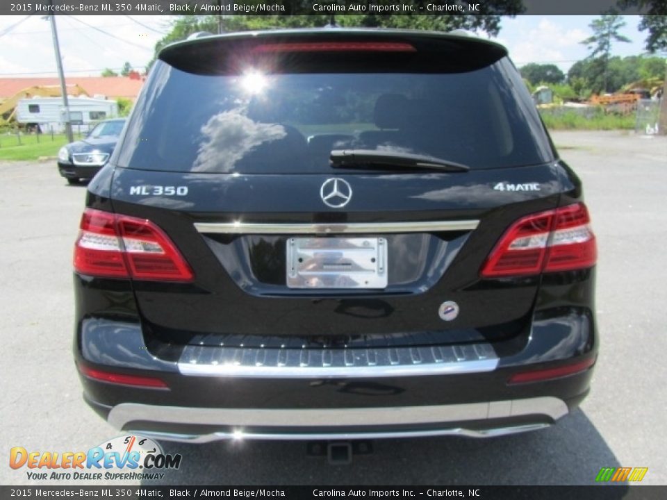 2015 Mercedes-Benz ML 350 4Matic Black / Almond Beige/Mocha Photo #9