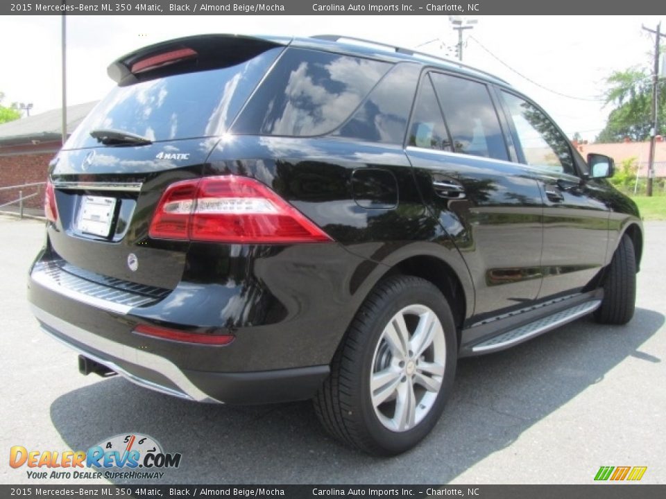 2015 Mercedes-Benz ML 350 4Matic Black / Almond Beige/Mocha Photo #10