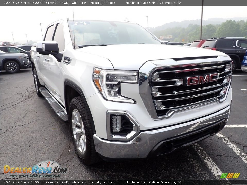 2021 GMC Sierra 1500 SLT Crew Cab 4WD White Frost Tricoat / Jet Black Photo #10