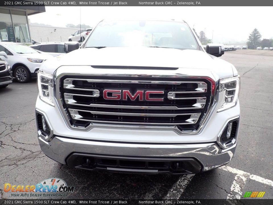 2021 GMC Sierra 1500 SLT Crew Cab 4WD White Frost Tricoat / Jet Black Photo #11