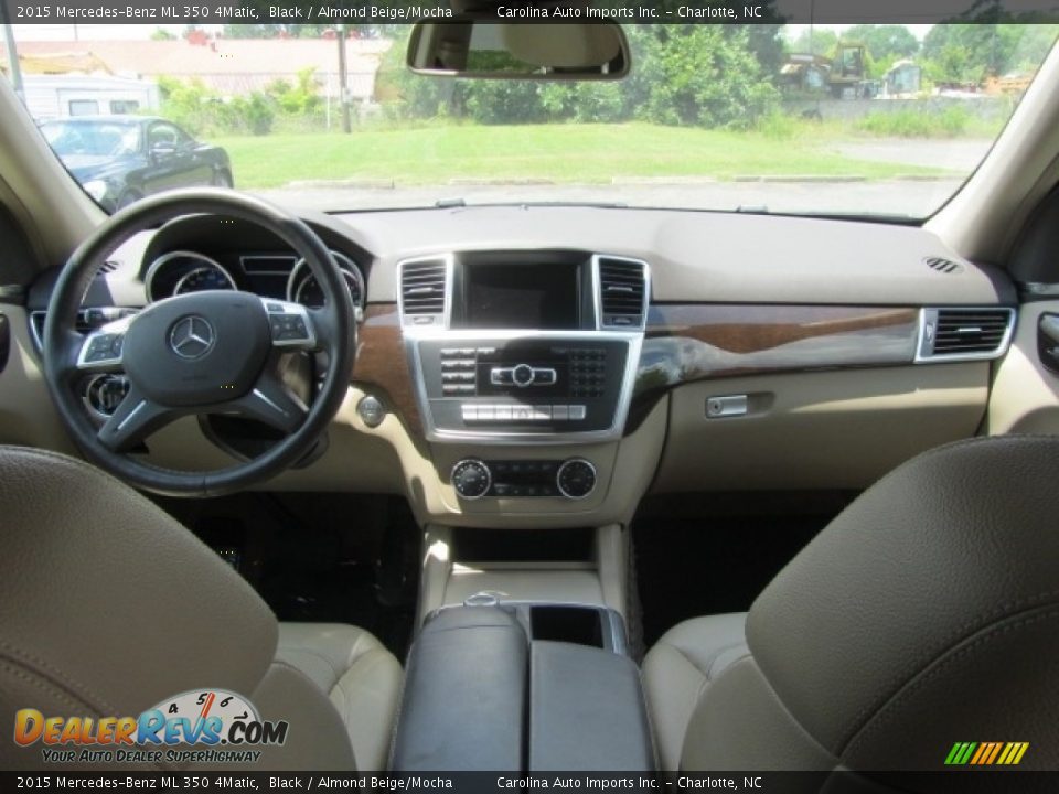 2015 Mercedes-Benz ML 350 4Matic Black / Almond Beige/Mocha Photo #13