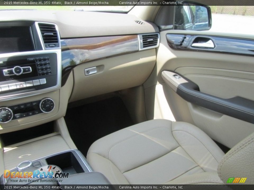 2015 Mercedes-Benz ML 350 4Matic Black / Almond Beige/Mocha Photo #14