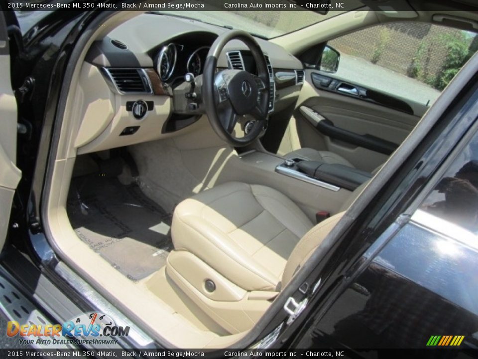 2015 Mercedes-Benz ML 350 4Matic Black / Almond Beige/Mocha Photo #17