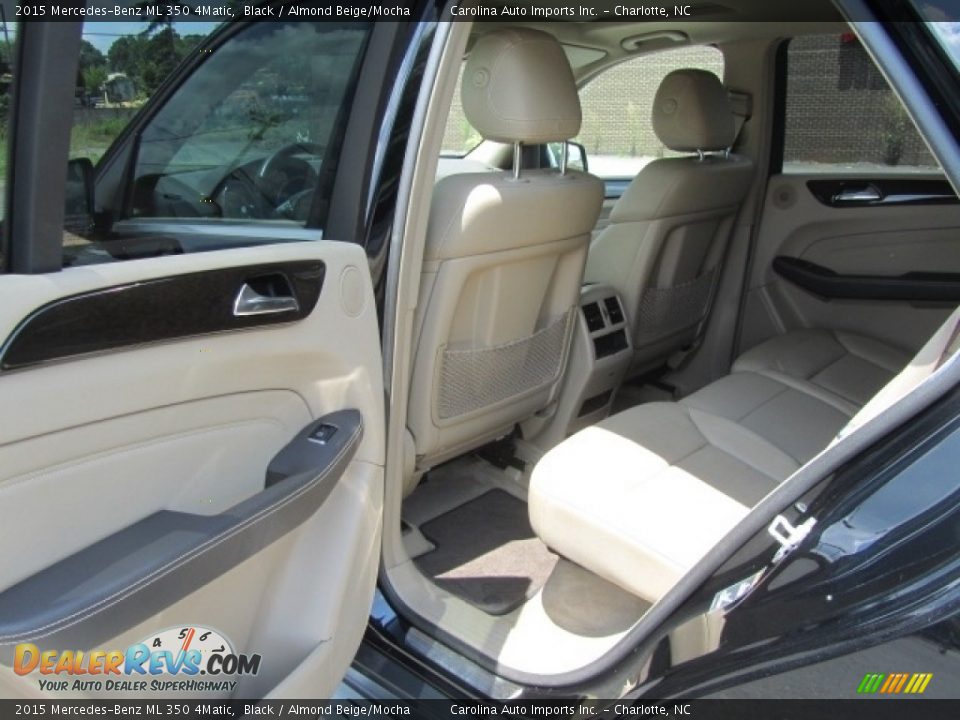 2015 Mercedes-Benz ML 350 4Matic Black / Almond Beige/Mocha Photo #19