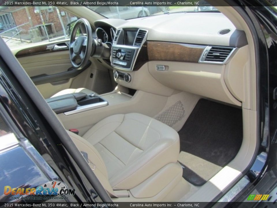 2015 Mercedes-Benz ML 350 4Matic Black / Almond Beige/Mocha Photo #21