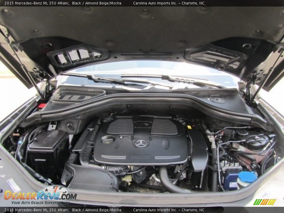 2015 Mercedes-Benz ML 350 4Matic Black / Almond Beige/Mocha Photo #25