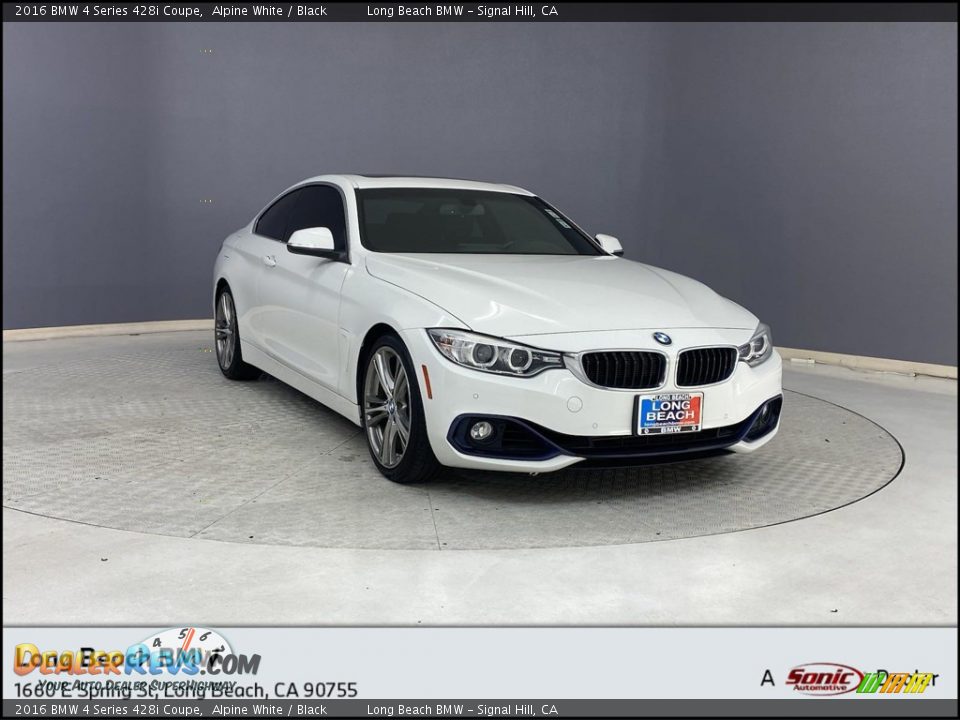 2016 BMW 4 Series 428i Coupe Alpine White / Black Photo #1