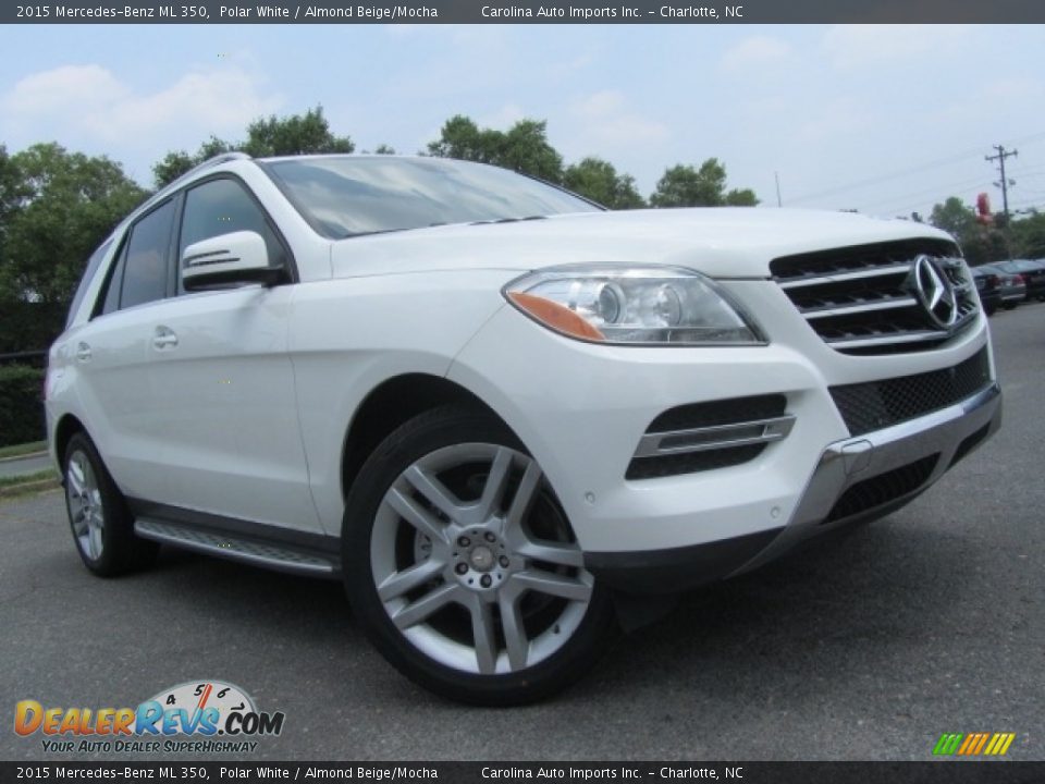 2015 Mercedes-Benz ML 350 Polar White / Almond Beige/Mocha Photo #1