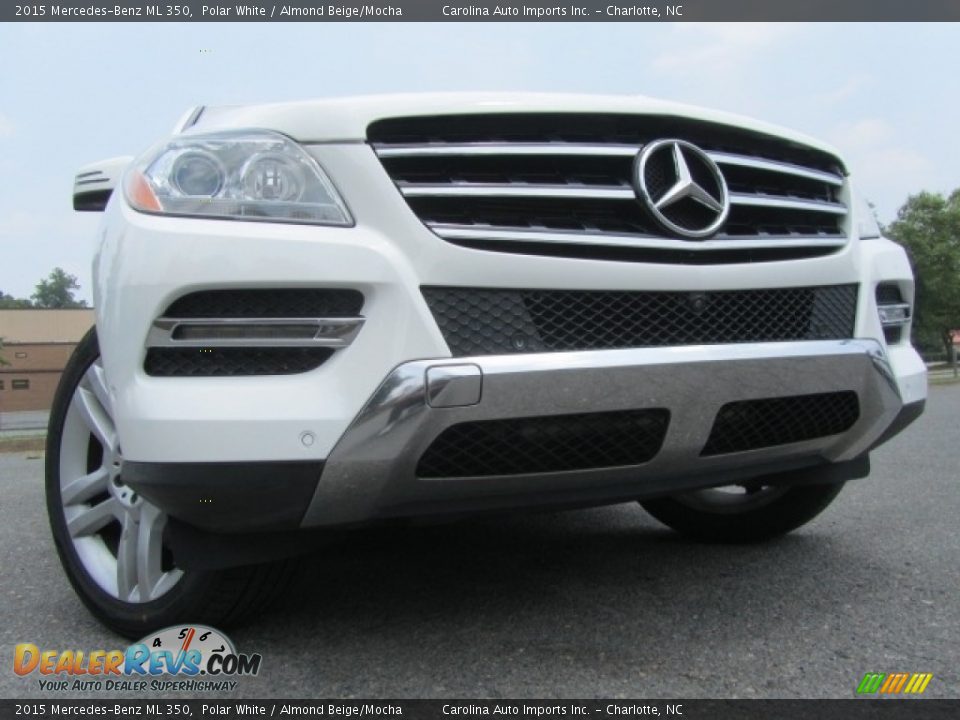 2015 Mercedes-Benz ML 350 Polar White / Almond Beige/Mocha Photo #2