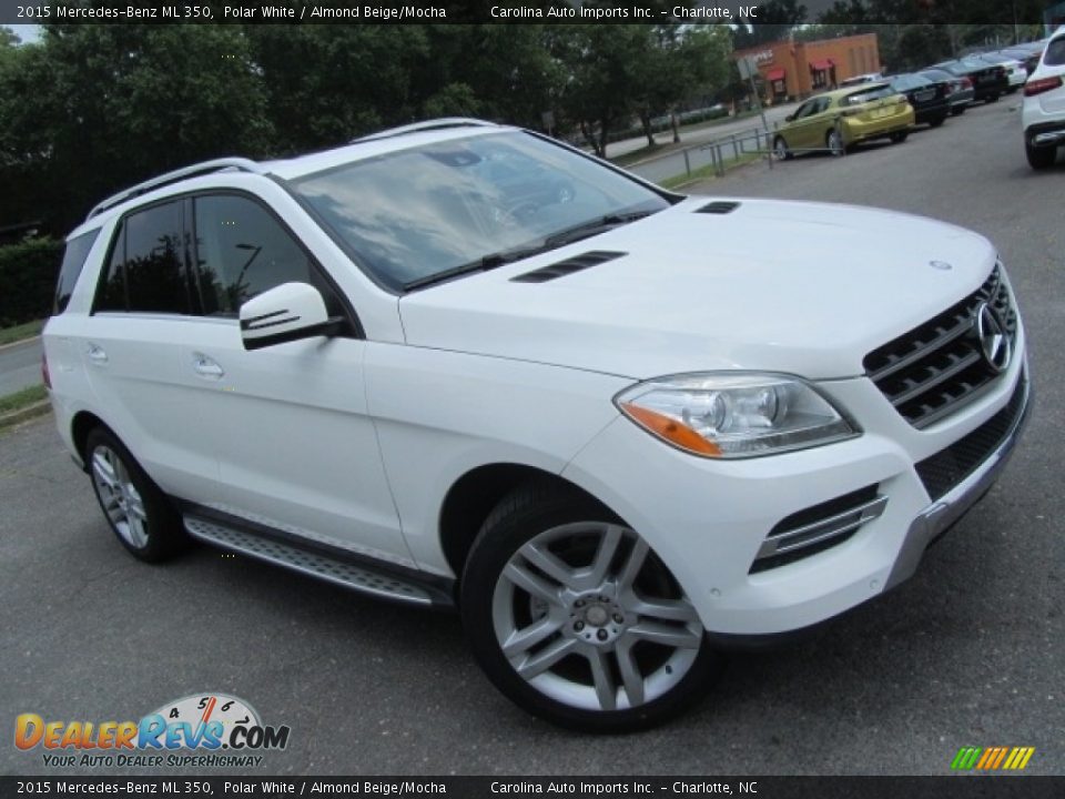 2015 Mercedes-Benz ML 350 Polar White / Almond Beige/Mocha Photo #3