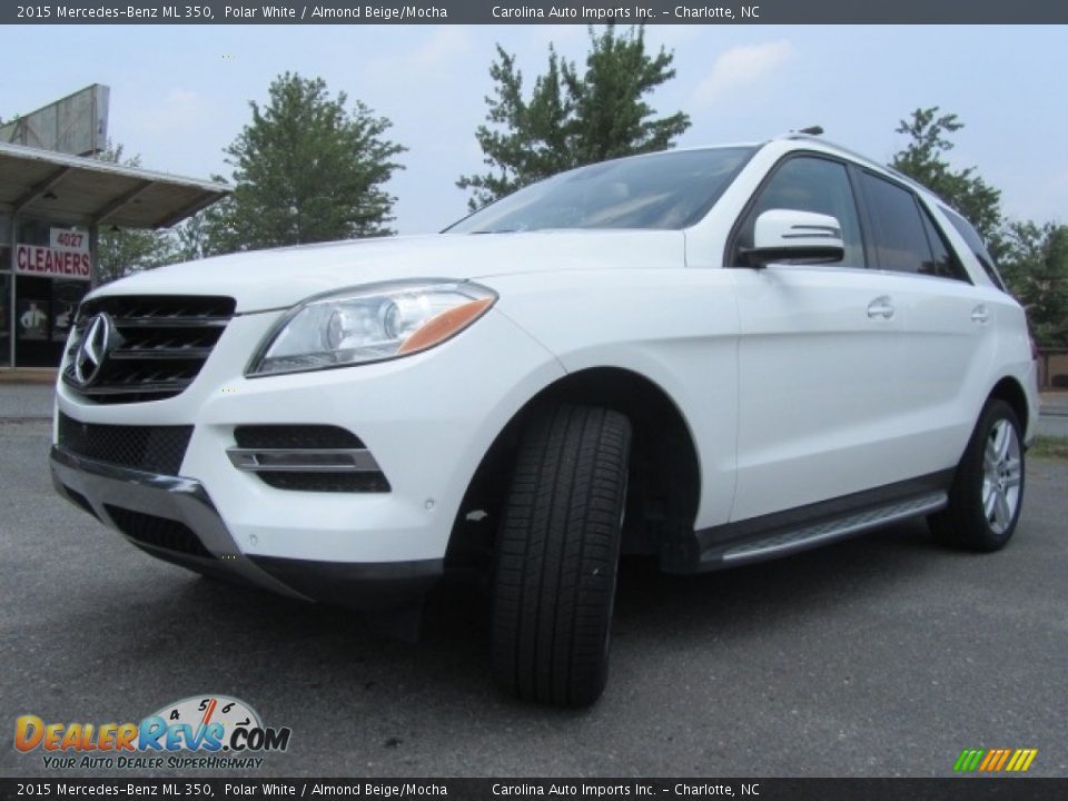 2015 Mercedes-Benz ML 350 Polar White / Almond Beige/Mocha Photo #6