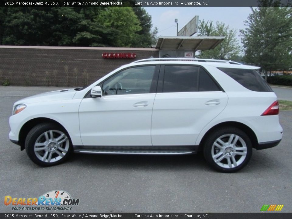 2015 Mercedes-Benz ML 350 Polar White / Almond Beige/Mocha Photo #7