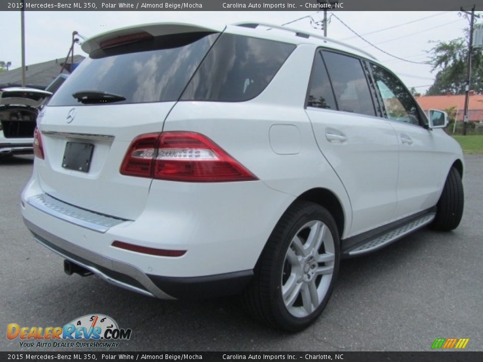 2015 Mercedes-Benz ML 350 Polar White / Almond Beige/Mocha Photo #8