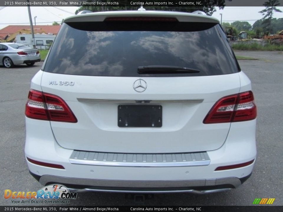 2015 Mercedes-Benz ML 350 Polar White / Almond Beige/Mocha Photo #9