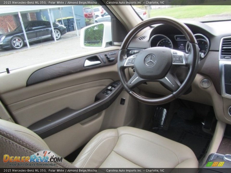 2015 Mercedes-Benz ML 350 Polar White / Almond Beige/Mocha Photo #12