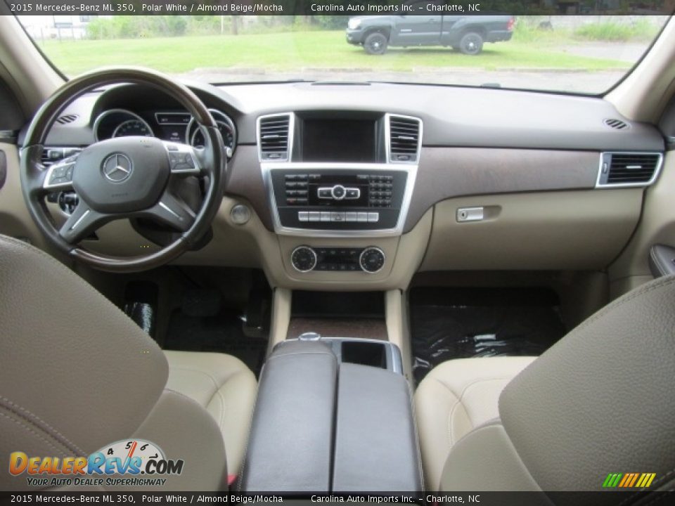 2015 Mercedes-Benz ML 350 Polar White / Almond Beige/Mocha Photo #13