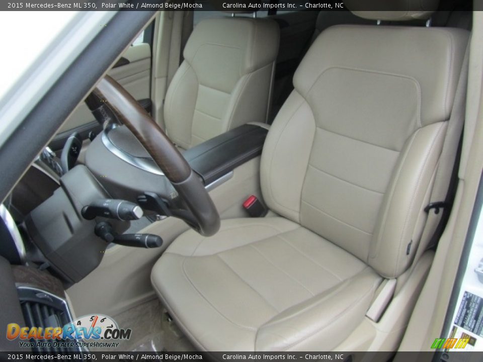 2015 Mercedes-Benz ML 350 Polar White / Almond Beige/Mocha Photo #17