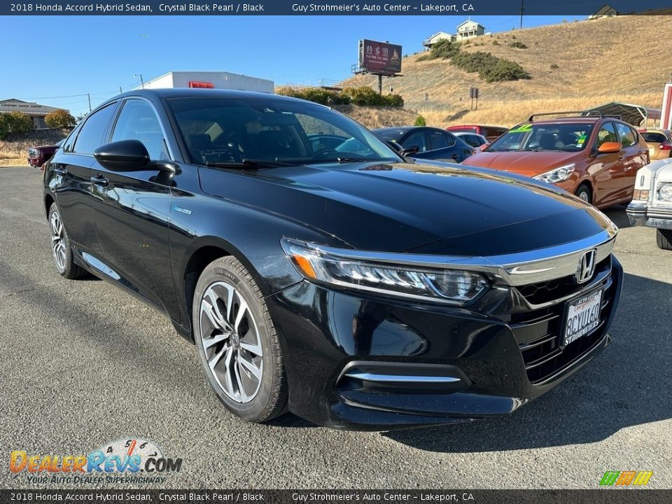 2018 Honda Accord Hybrid Sedan Crystal Black Pearl / Black Photo #1