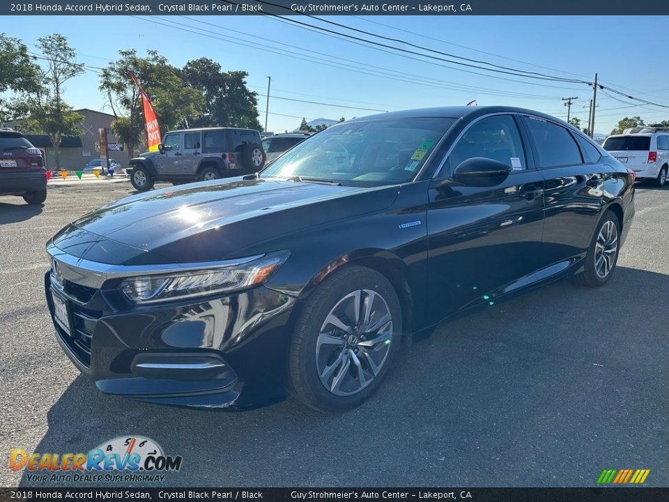 2018 Honda Accord Hybrid Sedan Crystal Black Pearl / Black Photo #3