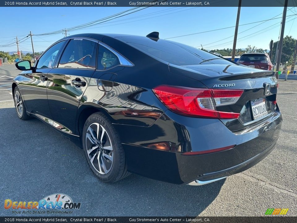 2018 Honda Accord Hybrid Sedan Crystal Black Pearl / Black Photo #4