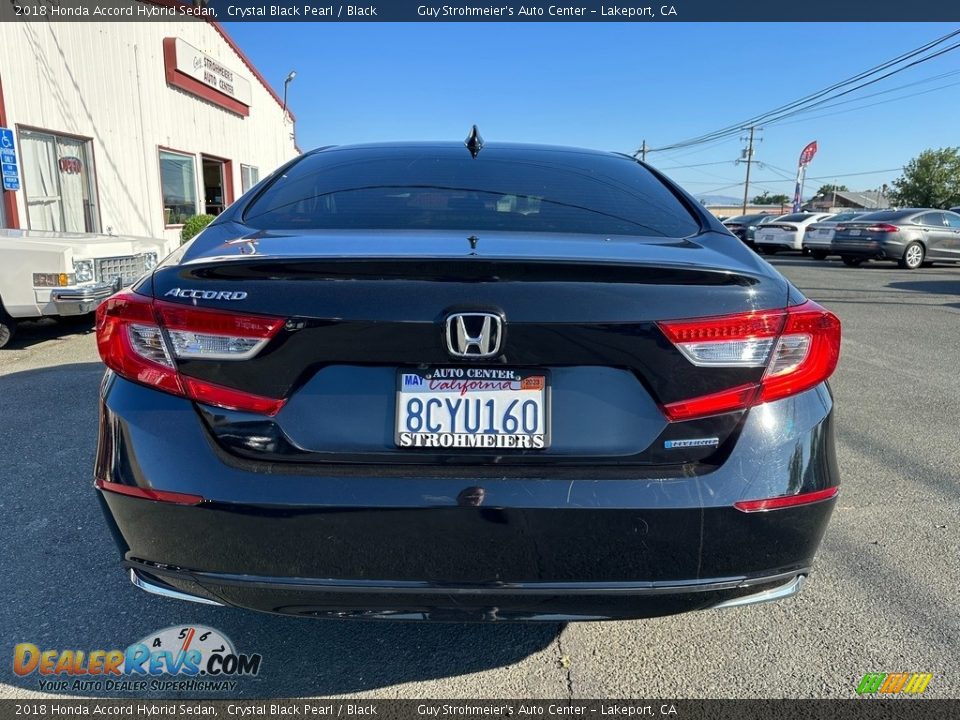 2018 Honda Accord Hybrid Sedan Crystal Black Pearl / Black Photo #5