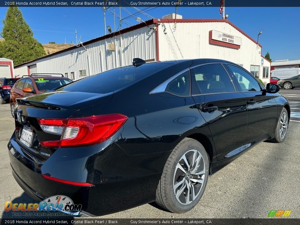 2018 Honda Accord Hybrid Sedan Crystal Black Pearl / Black Photo #6