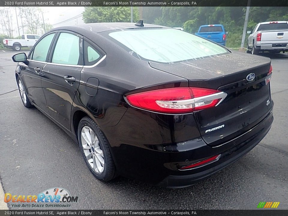 2020 Ford Fusion Hybrid SE Agate Black / Ebony Photo #5