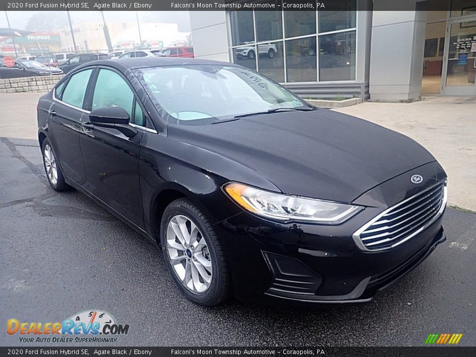 2020 Ford Fusion Hybrid SE Agate Black / Ebony Photo #9