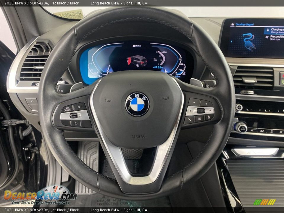 2021 BMW X3 xDrive30e Jet Black / Black Photo #17