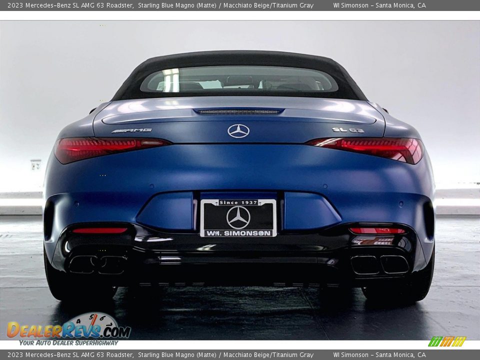 2023 Mercedes-Benz SL AMG 63 Roadster Starling Blue Magno (Matte) / Macchiato Beige/Titanium Gray Photo #3