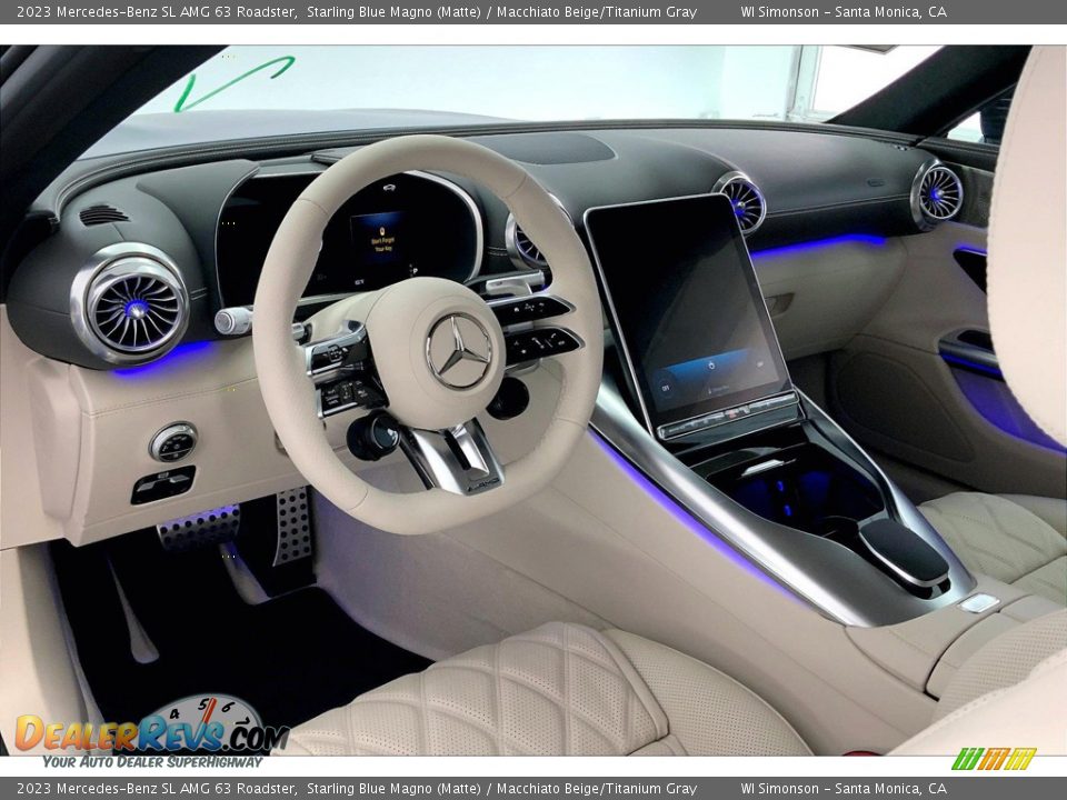 Macchiato Beige/Titanium Gray Interior - 2023 Mercedes-Benz SL AMG 63 Roadster Photo #4