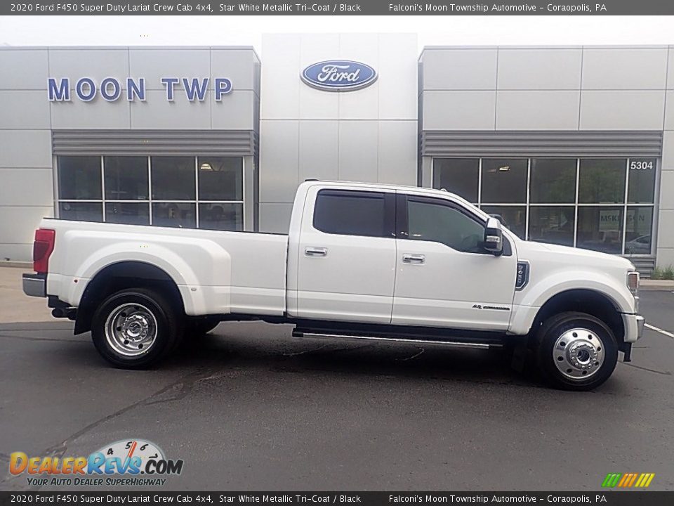 2020 Ford F450 Super Duty Lariat Crew Cab 4x4 Star White Metallic Tri-Coat / Black Photo #1