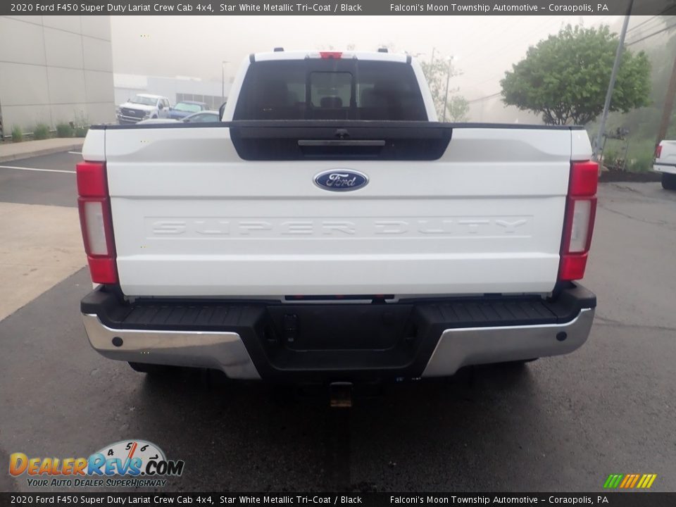 2020 Ford F450 Super Duty Lariat Crew Cab 4x4 Star White Metallic Tri-Coat / Black Photo #3