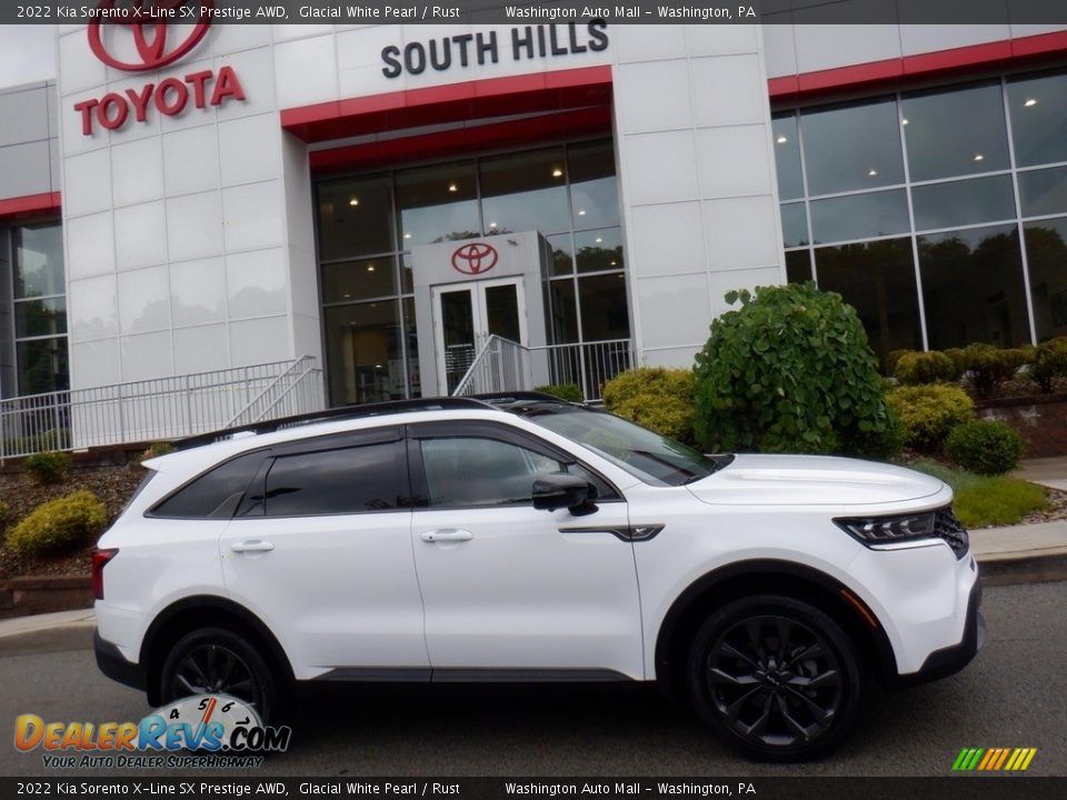 2022 Kia Sorento X-Line SX Prestige AWD Glacial White Pearl / Rust Photo #2