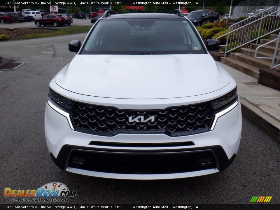 2022 Kia Sorento X-Line SX Prestige AWD Glacial White Pearl / Rust Photo #13