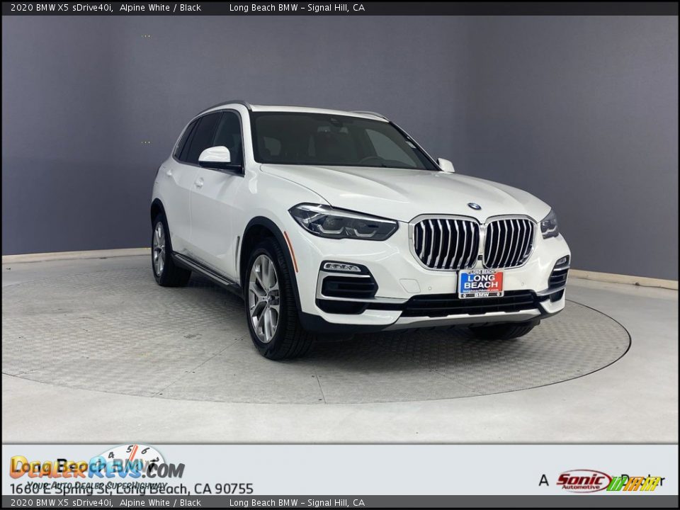 2020 BMW X5 sDrive40i Alpine White / Black Photo #1