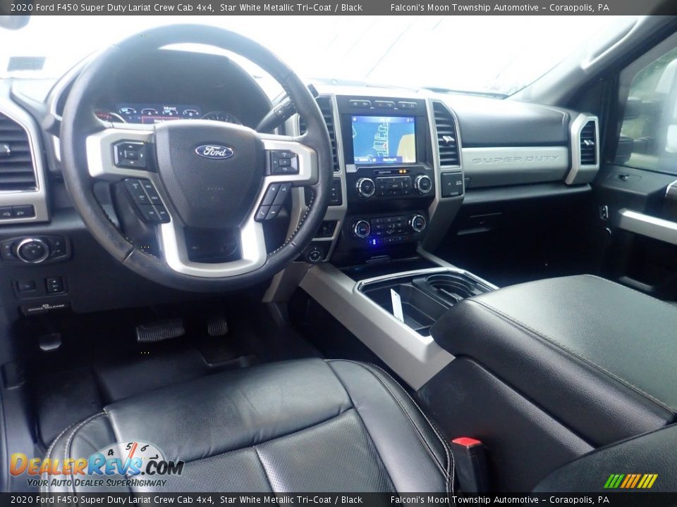 Black Interior - 2020 Ford F450 Super Duty Lariat Crew Cab 4x4 Photo #20