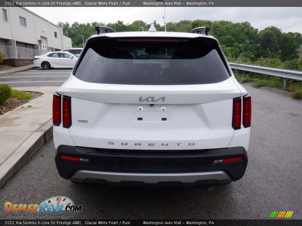 2022 Kia Sorento X-Line SX Prestige AWD Glacial White Pearl / Rust Photo #17